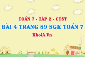 Bài 4 trang 89 SGK Toán 7 Tập 2 Chân trời sáng tạo